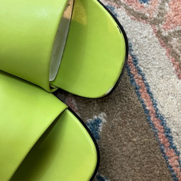 Vintage 90s lime green heeled sandals - Picture 6 of 9